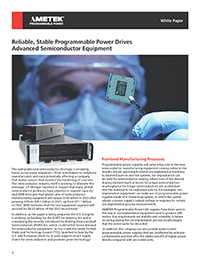 Reliable, Stable Programmable Power Drives Advanced Semiconductor Equipment