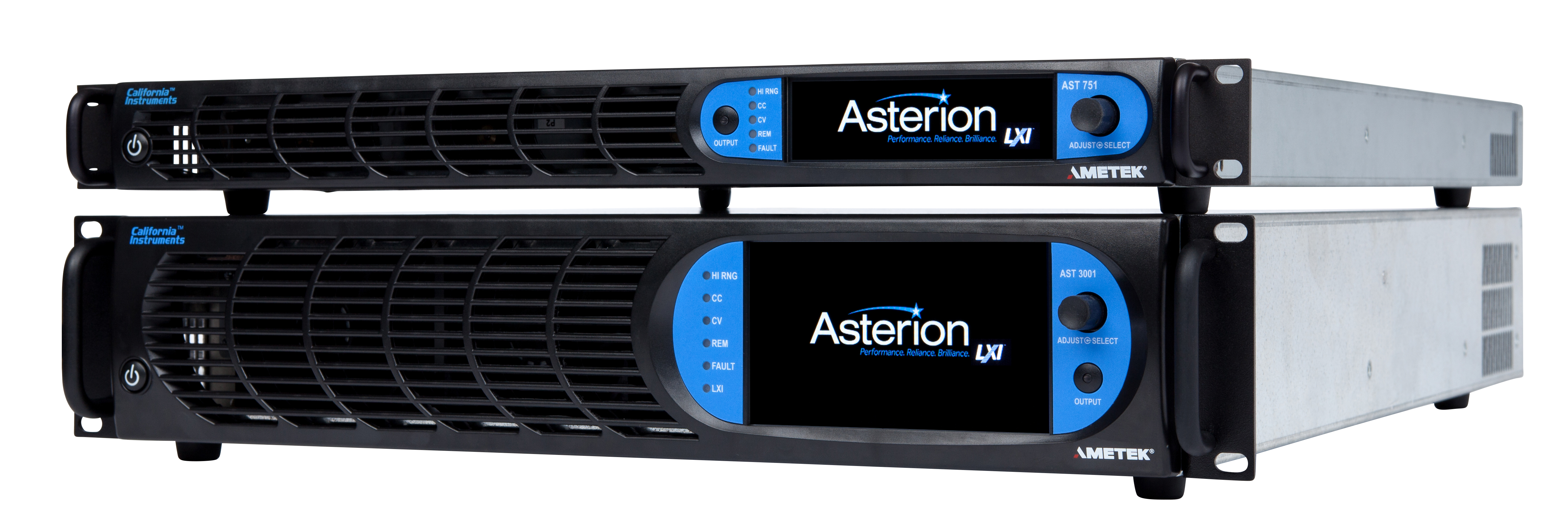 California Instruments Asterion Series programmable power supply for high-density power testing.