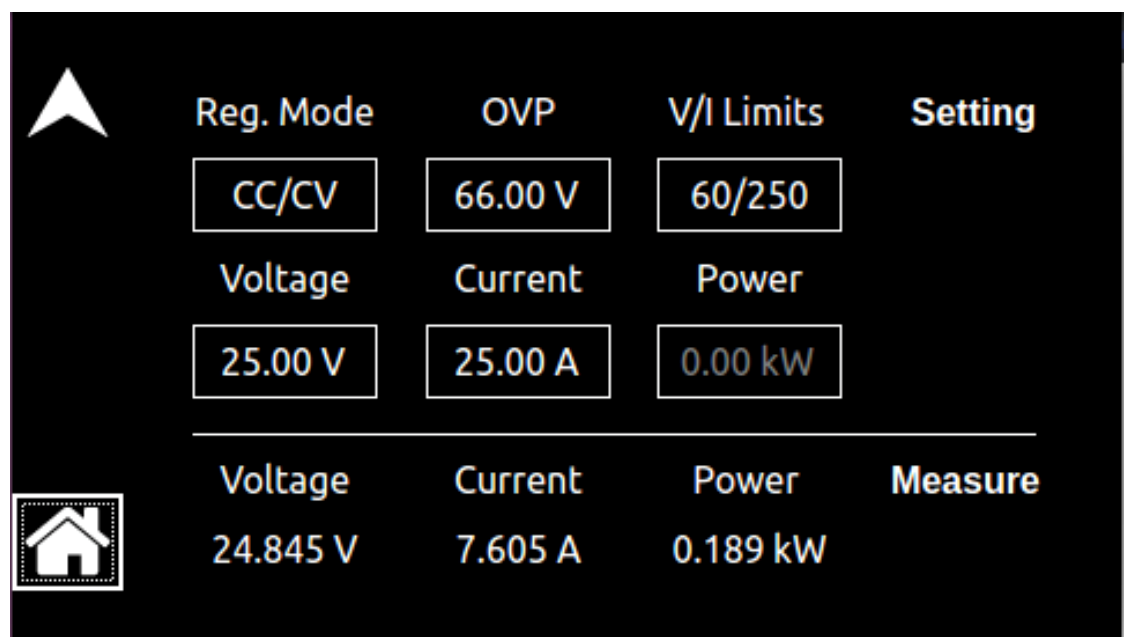 SGX Series Dashboard screen