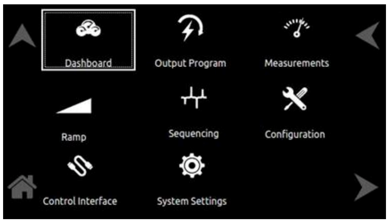  SGX Series Home screen