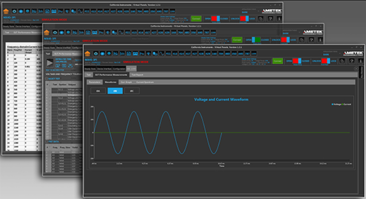 California Instruments Virtual Panels Graphical User Interface software